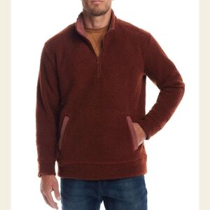 Weatherproof Men's Rust Zip-Up Sweater